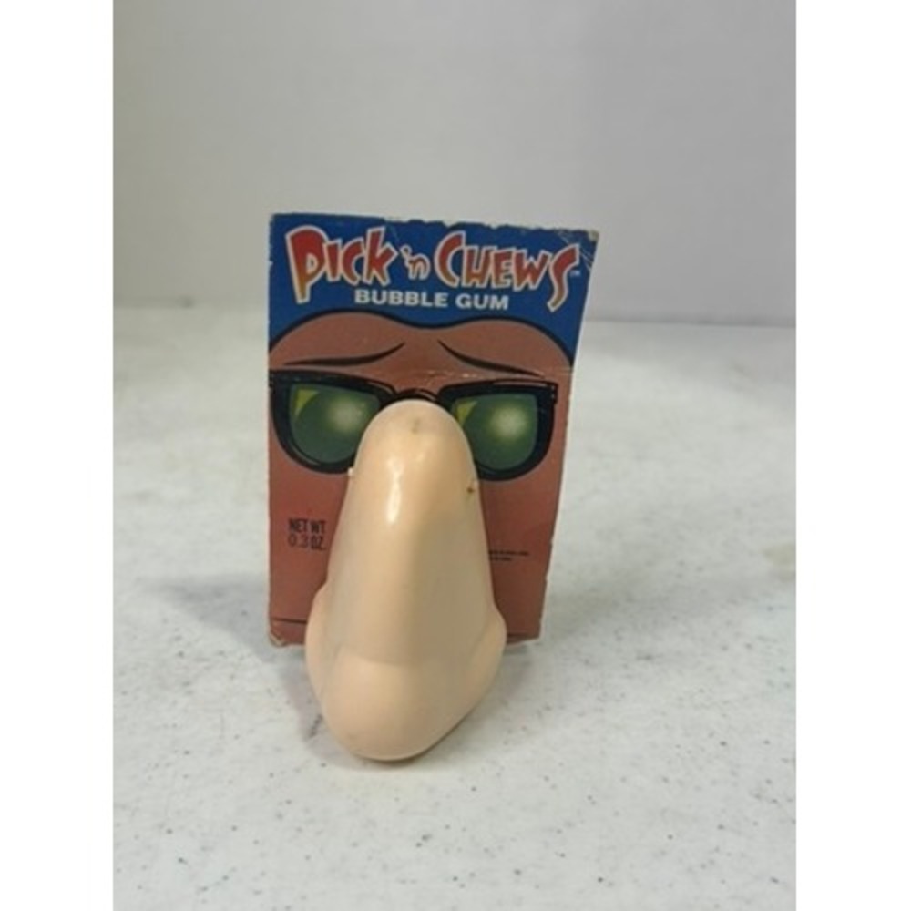 Vintageโ 1989 Topps Pick n Chews Bubble Gum Nose Dispenser Novelty Toy Retro 80s